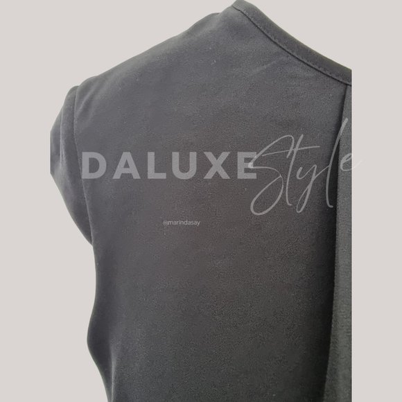 BLACK ASYMMETRICAL DRESS - Picture 3 of 3